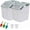 Green 25LB，2Pcs, variant on 25LB Large Flour Storage Container Bin ,2 Pack Airtight Plastic with Wheels Seal Locking Lid Dispenser Organizer Storage Bin with Measuring Cup & Scoop for Flour, Rice, Grain 50LBS