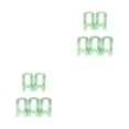 thumbnail image 1 of bedienty 5pcs Multi -function Wardrobe Space -saving Hanger Hook Coat Hook Plastic Closet Stack Hanger Rack Storage Wardrobe Organizer Green 2Set, 1 of 6