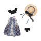 thumbnail image 2 of 4 Piezas 1: 6 Top and Skirt Hat Personas Ropa en miniatura disfraz de ropa para Azul 4pcs, 2 of 9