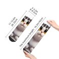 thumbnail image 4 of Fuzoiu Cute Cartoon Kitten Print Adult Socks, Crew Moisture-wicking Socks, Unisex Cushion Crew Socks,Casual Sports Ankle Socks, 4 of 7
