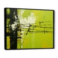 thumbnail image 2 of Designart "Olive Order In Minimalist Power Lines I" Power Lines Floater Framed Canvas Art Print, 2 of 5