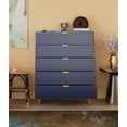 thumbnail image 2 of 5-Drawer Chest in MDF Wood with Gold Metal Legs, 2 of 6