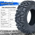 thumbnail image 2 of Telyswee 25x8-12 6PR ATV UTV Tires All Terrain TL KNIGHT Trail Sand Mud Off-Road Tires AT25x8-12 6-Ply PR Tubeless, Set of 2, Black, 2 of 6