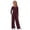 Wine, variant on CPNG Girls 2 Piece Outfit Set Solid Color Long Sleeve Slim Top and Matching Wide Leg Lightweight Casual Sweatsuit Set