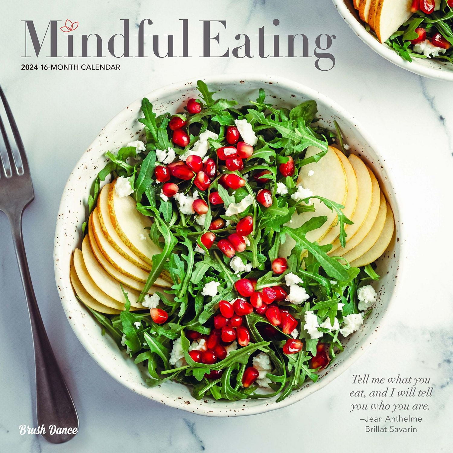 Brush Dance Mindful Eating 2024 12x24 Inch Square Wall Calendar, 9781975469993