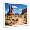 thumbnail image 2 of Designart "Wild West Desert of Nevada" People Framed Wall Art Decor - Modern Green Western Entryway Framed Wall Art Print, 2 of 6