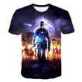thumbnail image 1 of Marvel Kids Casual Tracksuit Spiderman Short Sleeves Cartoon Tee Boys Super Hero Clothes Outfits Children Iron Man Tops+Pants4T Gong Bohan LED, 1 of 2
