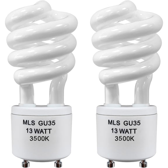 YANTON MLS13W GU35 Light Bulbs for Panasonic VQL5 Exhaust FaYANTON, GU35 Base, 3500K Natural White, 900 Lumen, 2 Pack