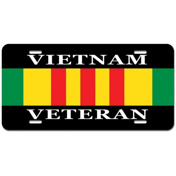 Vietnam Veteran Ribbon Novelty Metal Vanity License Tag Plate