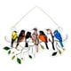 thumbnail image 1 of Panel de vitral con pájaros, atrapasol arcoíris, adornos de pájaros sobre alambre Los 25x125cm, 1 of 8