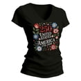 thumbnail image 4 of MEICHEN Women's 250Th Anniversary Print V Neck T Shirt 250Th Anniversary Tshirt Patriotic Tee, 4 of 4