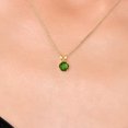 thumbnail image 3 of Gem Stone King 0.50 Ct Round Green Chrome Diopside 14K Yellow Gold Pendant with Chain, 3 of 6