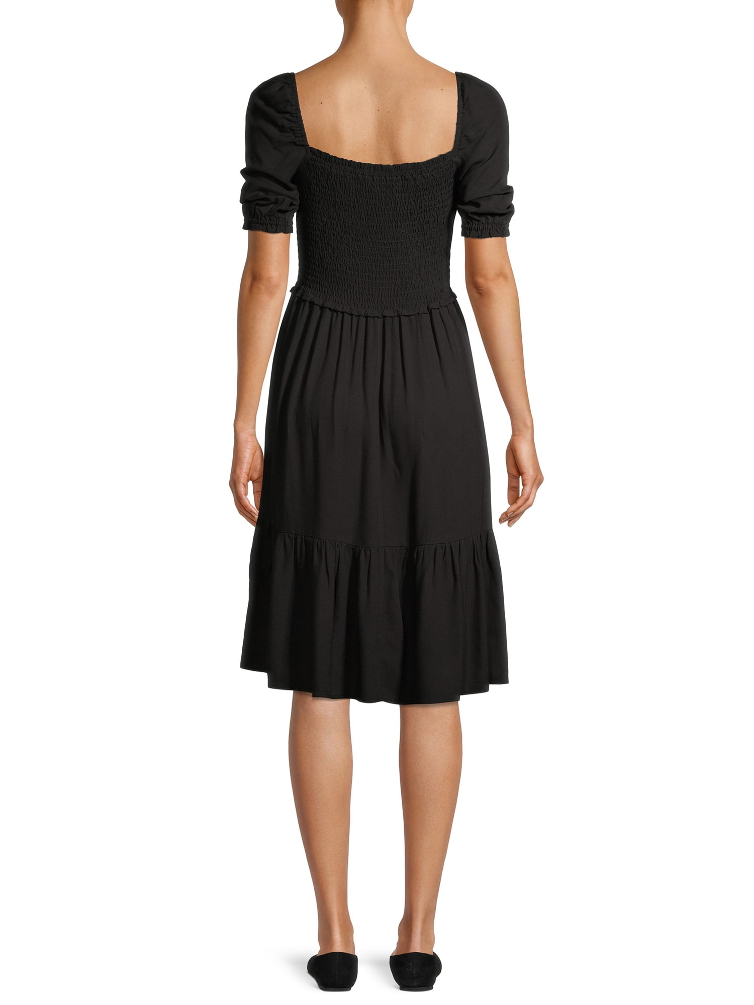 time and tru black dress