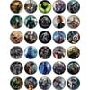 30 x Edible Cupcake Toppers - Avengers Movie Party Collection of Edible Cake Decorations