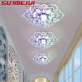 HTPEIXT Modern Crystal Petals LED Ceiling Lights Aisle Hallway Corridor