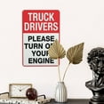 thumbnail image 4 of Truck Drivers Please Turn Off Your Engine Tin Sign Warning Metal Sign Vintage Sign Wall Decor for Home Farm Bar Coffee Shop Club Decoration 8x12 Inch, 4 of 7