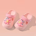 thumbnail image 2 of GPOECD Kids Clogs Playful Cartoon Dinosaur for Girls and Boys Lightweight Beach Slides for Toddlers Children Boys Slippers,Pink,5.5-6 Years, 2 of 5