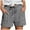 Grey, variant on Women's High Waist Straight Leg Casual Shorts Loose Fit Sporty Fashion Pants for Everyday Comfort