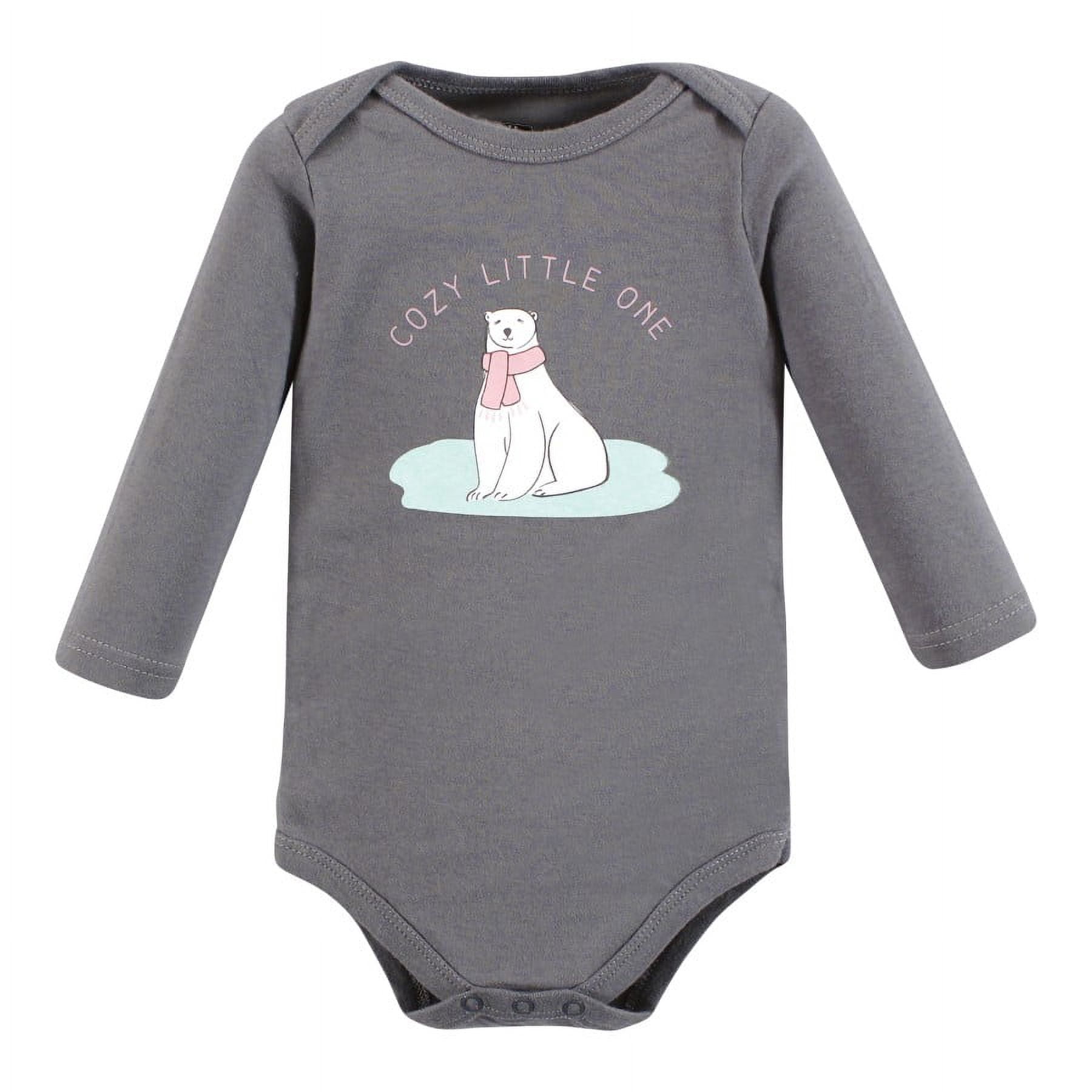 Hudson Baby Cotton Long-Sleeve Bodysuits, 5-Pack, Newborn- 24 Months