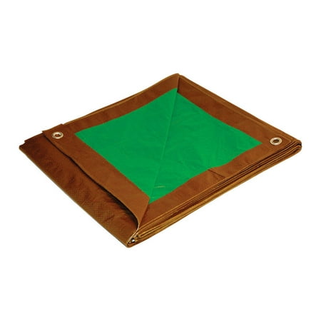 Foremost Dry Top 12 ft. x 16 ft. Medium Duty Polyethylene Reversible Tarp Brown/Green