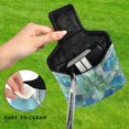 thumbnail image 4 of Haosy Abstract Floral Stained Glass Golf Mallet Putter Cover Strong Magnetic Leather Golf Club Headcover Closure, 4 of 7