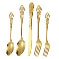 thumbnail image 5 of MLINS Golden Stainless Steel Tableware Set with Firm Grip for Home Use Lightweight Compact and 1 Set, 5 of 8