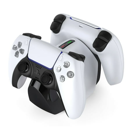 PS5 Controller Charger for Playstation 5 Charging Station with LED Indicator High Speed Fast Charging Dock for Sony DualSense Controller ( White )