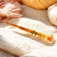 thumbnail image 6 of Resin Crochet Hook Set, Floral Inlaid Ergonomic , Polished Metal Tips, for Knitting and Crocheting, Ideal for Art Crafters, 6 of 8
