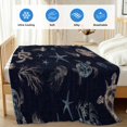 thumbnail image 4 of Navy Blue Coastal Cooling Blanket,Lightweight Summer Throw Blanket with Double Sided Cold Effect,Nautical Summer Beach Sea Turtle Starfish Picnic Blankets Bed Sheet for Hot Sleepers 40"x60", 4 of 8
