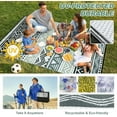 thumbnail image 6 of Wonnitar 4x6 Waterproof Outdoor Rugs, Plastic Straw Portable Rug for Outside, Reversible RV Outdoor Rugs for Camping, Boho Black Grey Carpet for Patio Garden, 6 of 11