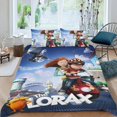thumbnail image 2 of Lorax Conjunto de sábanas temático, trío de piezas, cómodo y amigable con la piel, diseño único, regalo de decoración para el hogar para familiares, amigos y fans,173cm *218cm, 2 of 6
