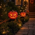 thumbnail image 2 of Kdkad Halloween Solar Lights Outdoor, Spooky Pumpkin Shaped Solor Garden Lights, Waterproof Lighted Halloween Decorations Outdoor for Porch Yard Pathway Lawn, Pumpkin Light for Halloween Party Supply, 2 of 8