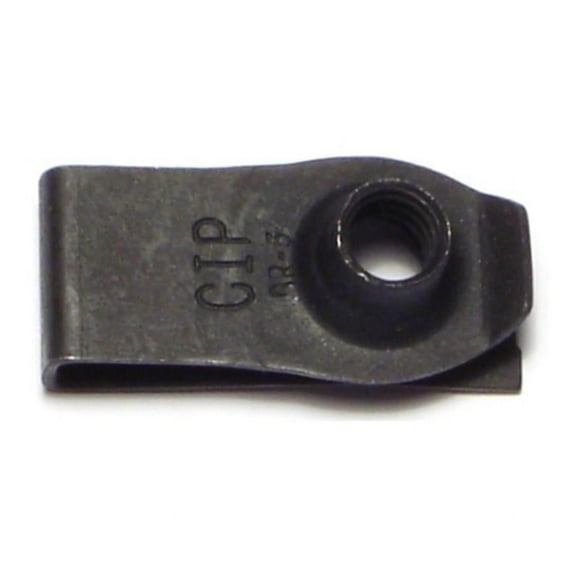 1/4"-20 Black Phosphate Coarse Thread Extruded Long U Nuts SPRNT-129 (10 pcs.)