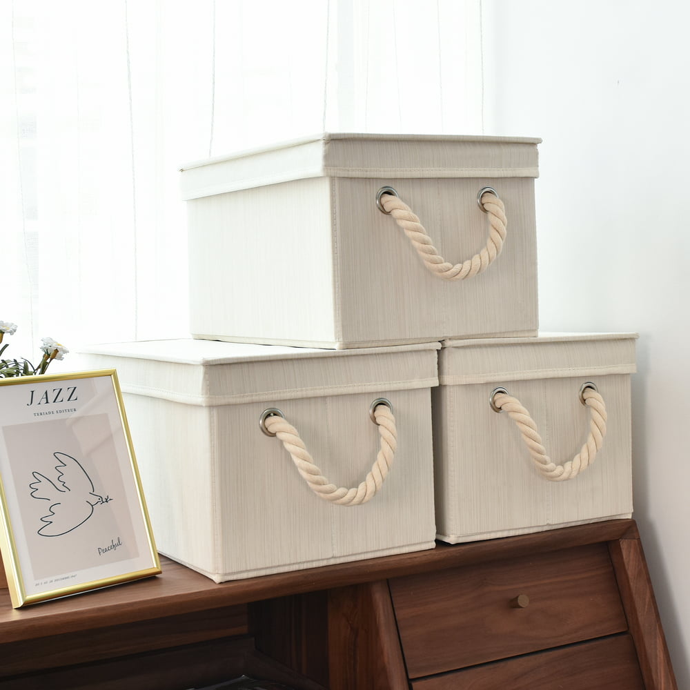 SLPR Decorative Storage Cardboard Boxes Set of 3, Floating Triangles | Nesting G
