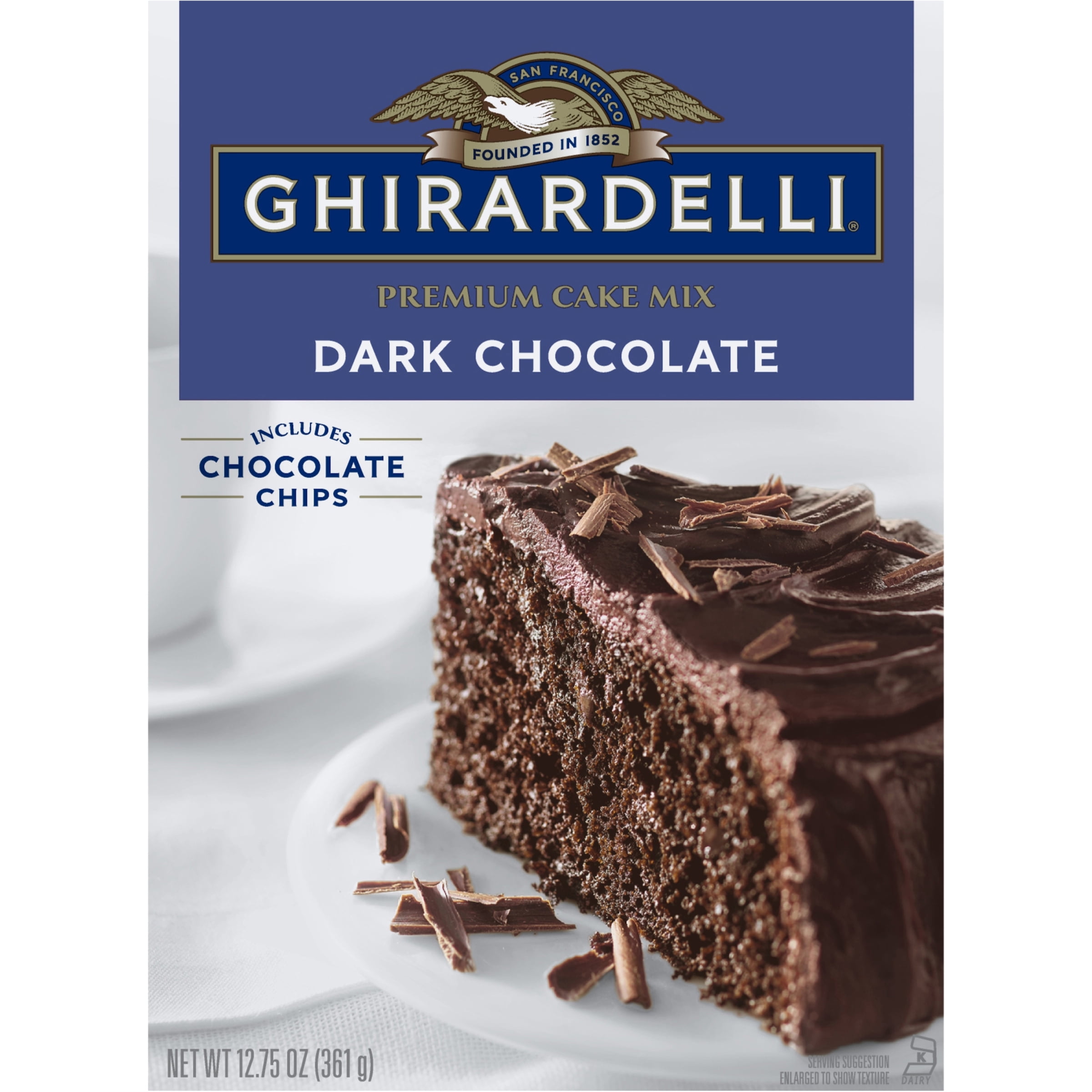 GHIRARDELLI Dark Chocolate Cake Mix, 12.75 ounces
