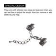 thumbnail image 4 of Unique Bargains 10Set Ribbon Crimp Clamp Ends Lobster Claw Clasps & Chain 10mm Metallic Black for DIY, 4 of 7