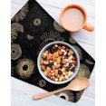 thumbnail image 3 of Geometric Black Kitchen Dish Towels for Drying Dishes Set of 4, Abstract Goldeb White Boho Circle Dot Waffle Weave Microfiber Hand Tea Bathroom Towels Quick Dry & Absorbent Towel 12x12, 3 of 7