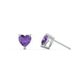 thumbnail image 2 of Boucles d'Oreilles Clous Pierre de Naissance Cœur, 2 of 4