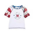 thumbnail image 1 of Azul Swimwear Vintage Americana Rash Guard Red White Blue Size XS, 1 of 3