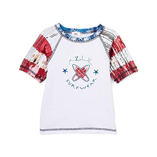 Azul Swimwear Vintage Americana Rash Guard Red White Blue Size XS