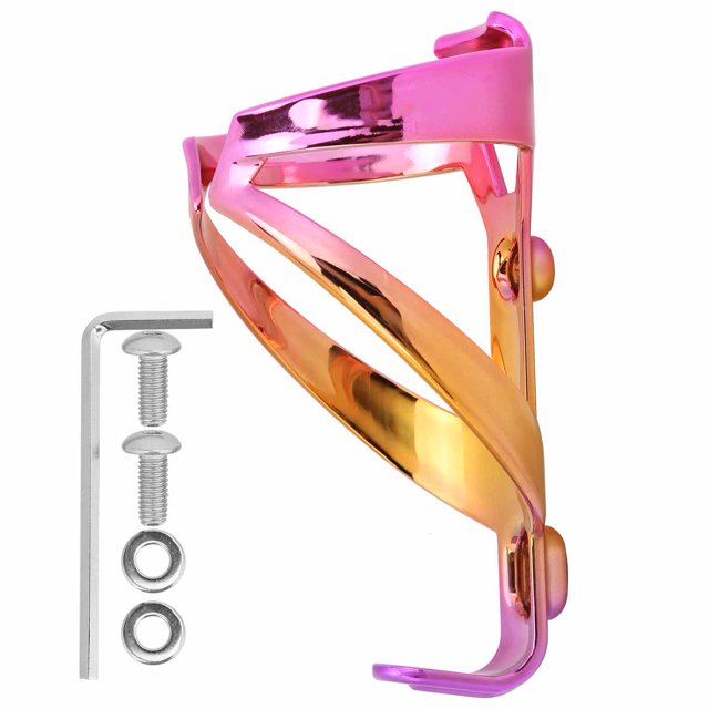 Jaula Para Botella, Práctica, Firme, Estable, Para Botella De Agua, Conveniente Y Ligera Para Andar En Bicicleta Al Aire Libre ANGGREK Rosa Oro Púrpura