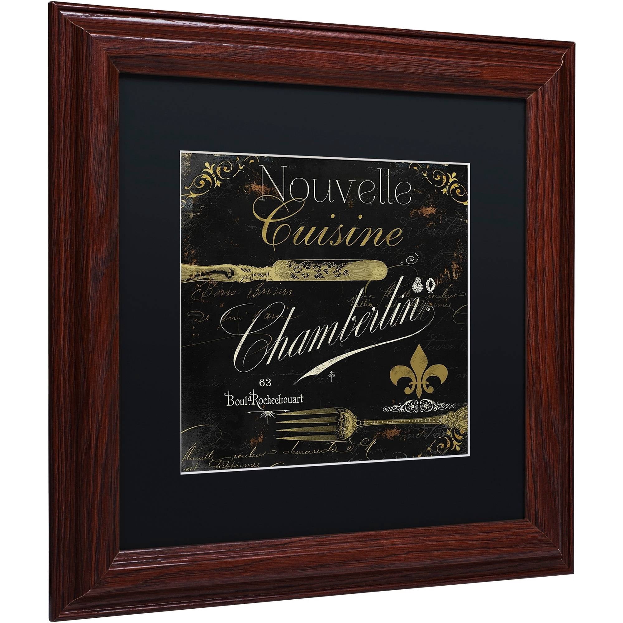 Trademark Fine Art "La Cuisine IV" Canvas Art by Color Bakery Black Matte, Wood Frame