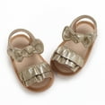 thumbnail image 4 of Otqutp Summer Sandals for Kids Baby Toddler Girls PU Leather Soft Open Toe Summer Sandals Flower Princess Flat Shoes for Summer Flat Sole Shoes, 4 of 6