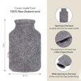 thumbnail image 2 of Botella de Agua Caliente Barker Textiles 2L con Funda de Lana Negra, 2 of 5