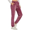 thumbnail image 5 of KingShop Women Velvet Pants Trouser Joggers Velour Sweatpants Winter Casual Active Yoga Sportswear Pants Velour Track Pants with Pockets, 5 of 7