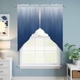 thumbnail image 6 of Navy Blue Ombre Kitchen Window Curtains, Swag Curtains Valance for Bedroom Living Room Bathroom, Modern Abstract Art Gradient Aesthetics Rod Pocket Window Curtain Block Drapes 2 Panels 36"x36", 6 of 9
