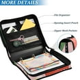 thumbnail image 2 of 3 Ring Zipper Binder with Shoulder Strap Waterproof Trapper Keeper 2 Inch D-Ring 500 Sheets Capacity Strawberry Leaves Fower, 2 of 7