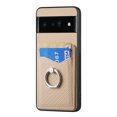 thumbnail image 2 of Allytech Wallet Case for Google Pixel 6 Pro, Weave Texture TPU Cards Holder Ring Holder Kickstand Shockproof Anti-Scratch Bumper Back Cover Case for Google Pixel 6 Pro - Khaki, 2 of 13