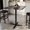 Dark Brown Top/Black Base, variant on Flash Furniture 36" Square Solid Wood Commercial Indoor Tabletop in Natural with 30" x 30" Bar Height Rust-Resistant Black Cast Iron X-Base