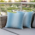 thumbnail image 5 of Pack of 2 Outdoor Pillow Covers,Waterproof Blue Ombre Throw Pillow Covers,Modern Abstract Art Farmhouse Gradient Decorative Pillowcases Cushion Covers for Couch Pillow Sham Protector 16x16 Inch, 5 of 8